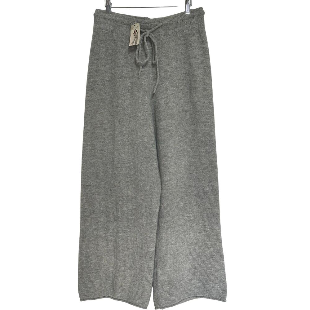 CHARLIE PAIGE Womens Gray Wide Leg Lounge Cloud Pant Size Large XL NWT